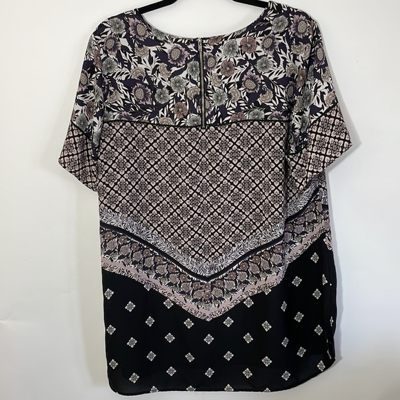 Daniel Rainn tunic blouse plus size 1X mixed print - Picture 7 of 9